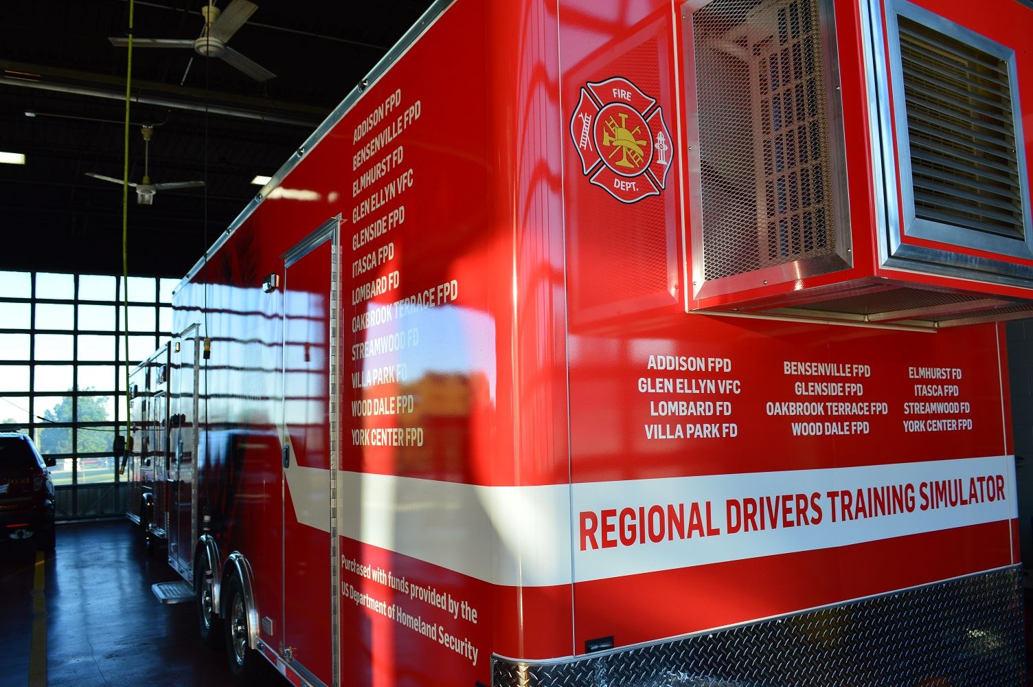 Villa Park Fire Department members trained using the driving simulator during the month of September.